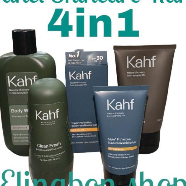 Kahf Paket Skincare Untuk Pria/Skincare Cowo 4In1