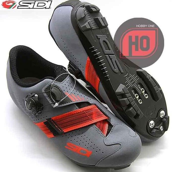 SIDI MTB AERTIS GREY RED - Sepatu Cleat MTB