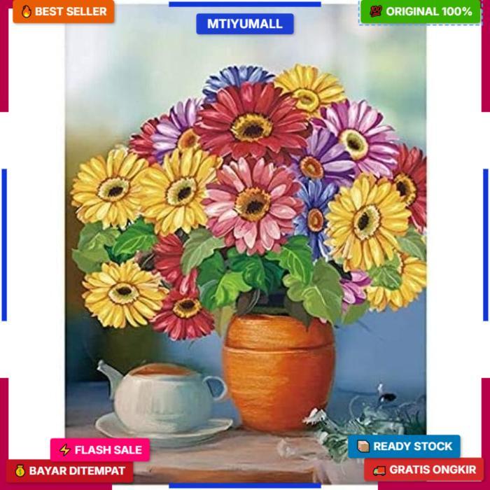 Cross Stitch Bunga Pola Kain Kristik Bunga Set, Kristik Modern Paket, Kristik Orchid Paket, Cross St
