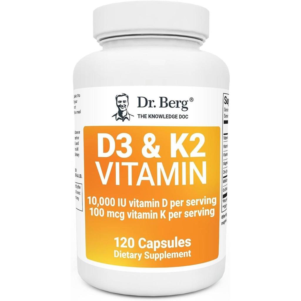 Dr. Berg - 10000iu D3 & K2 100mcg Vitamin-Recommended Dosage - Original 100% Asli by Jastipfever