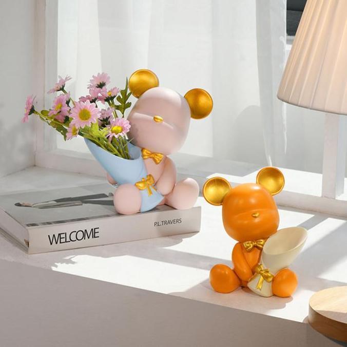 Patung Beruang Lucu Unik / Flower Bouquet Bear 572/1-7