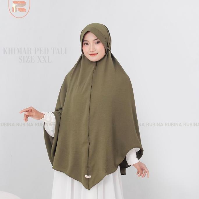 Khimar jumbo pet tali crinkle airflow Bergo syari Pet antem tali Syari