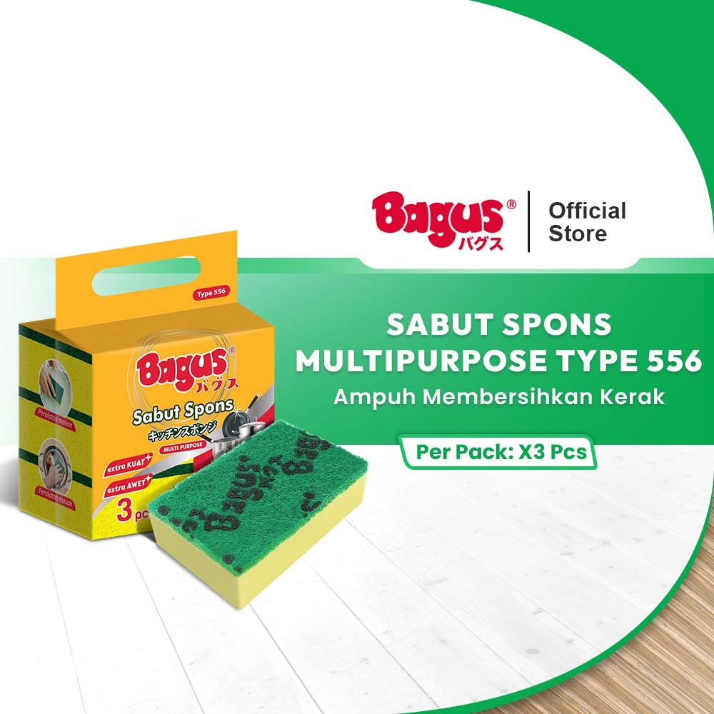 Bagus Sabut Spons Serbaguna Multipurpose 3 Pcs/Pack Tipe 556