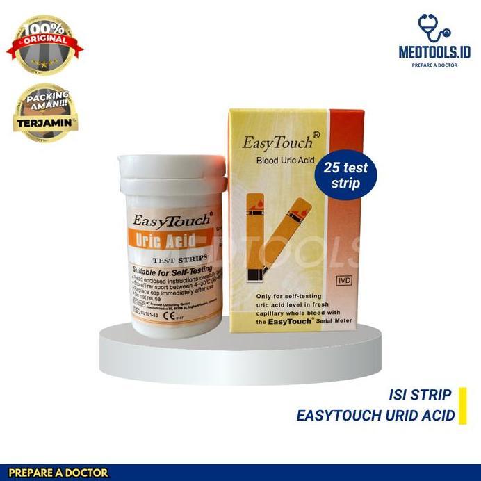 Paket Strip EasyTouch 3in1, Strip Easy Touch Kolesterol, Asam urat, Gu