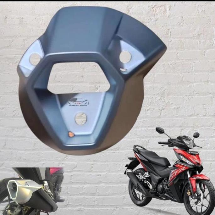 COVER TAIL CAP MONCONG UJUNG KNALPOT SUPRA GTR 150 SILVER TUTUP KNALPOT BELAKANG SUPRA GTR 150 PROMO