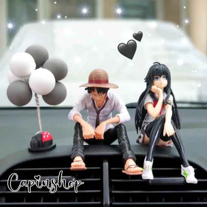 PAJANGAN FIGURE //Boneka Dekorasi Dashboard Dekorasi Mobil Model Anime Luffy Yukino