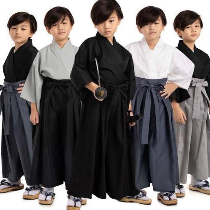 YUKATA HAKAMA KIMONO ANAK PRIA WANITA READY STOK COSPLAY JEPANG VERSI CELANA