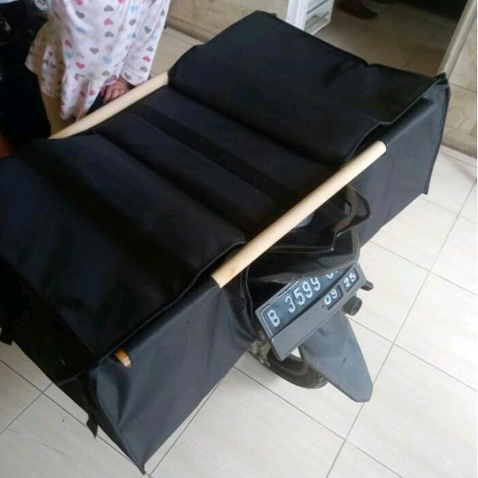 Tas Obrok Motor Tas Kurir Keranjang Motor Belakang Bahan Anti Air Waterproof Tas Laundry Tas Paket B