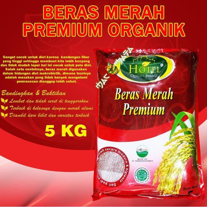 Nurqaila_ Rsi - Beras Merah Hotel 5Kg - Beras Organik Merah Hotel-Beras Merah Premium