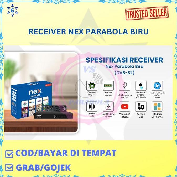 warhan_pik - receiver nex parabola biru chipset gx 6605s-j terbaru dan terlaris (hanya receiver saja