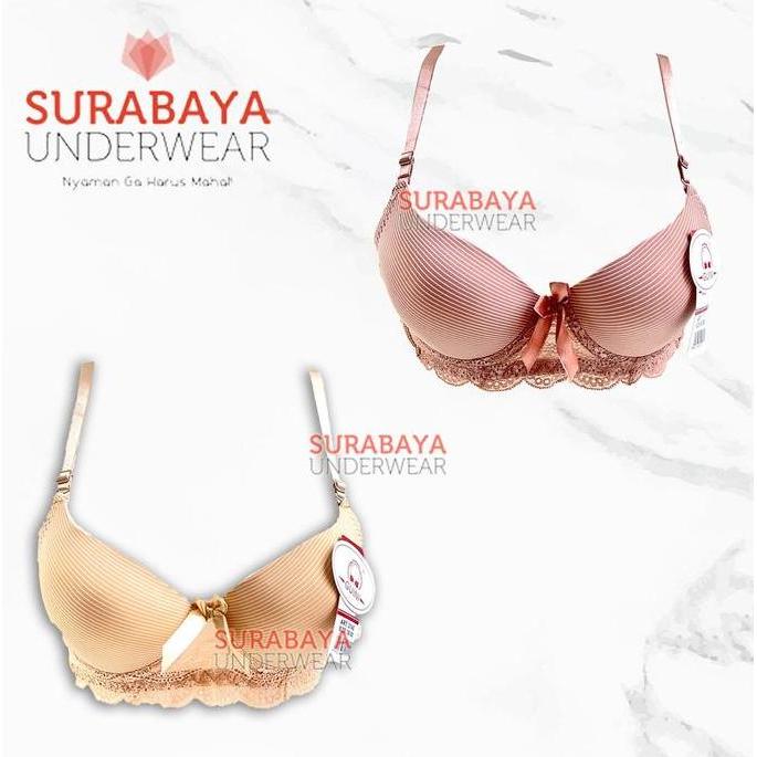 BH / BRA PUSH UP RENDA BAWAH MOTIF GARIS GARIS
