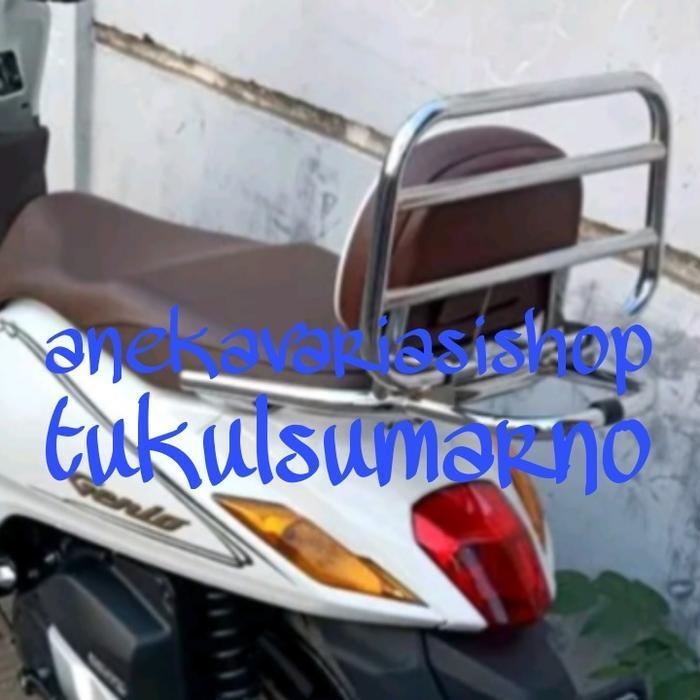 Back Rack + Sandaran Belakang Yamaha Fazzio / Aksesoris Motor Original Dan Terpercaya