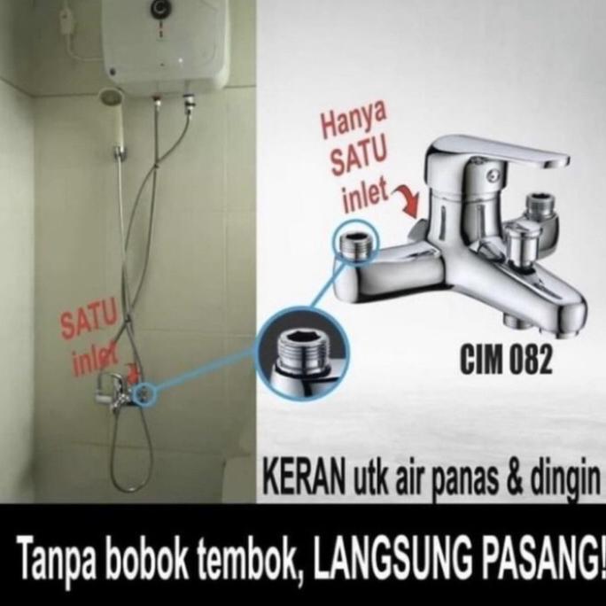 Gonew- Fluszo- Cello Keran Bathtub Air Panas Dingin Kran Mixer/Mixing Keran Mixer Tanpa Bobok Cello 
