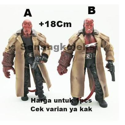 gomeya44 - action figure hellboy loose anak karet toy high quality pvc 18 cm dengan artikulasi dan h