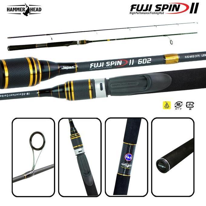 [GRATIS SET KAIL SK6] HAMMERHEAD Joran Pancing Spinning FUJI SPIN II 562 - 602 Hi-Carbon Blank Hollo