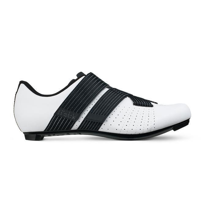 Sepatu Cleat Sepeda Fizik Road Shoes R5 Tempo Powerstrap White - Black