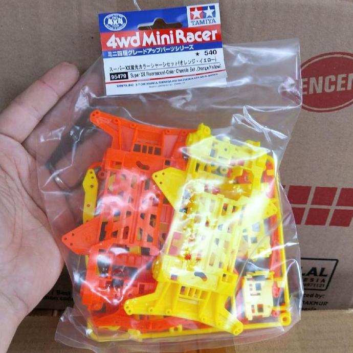 Tamiya 95479 super XX flourescent color chassis set orange and yellow