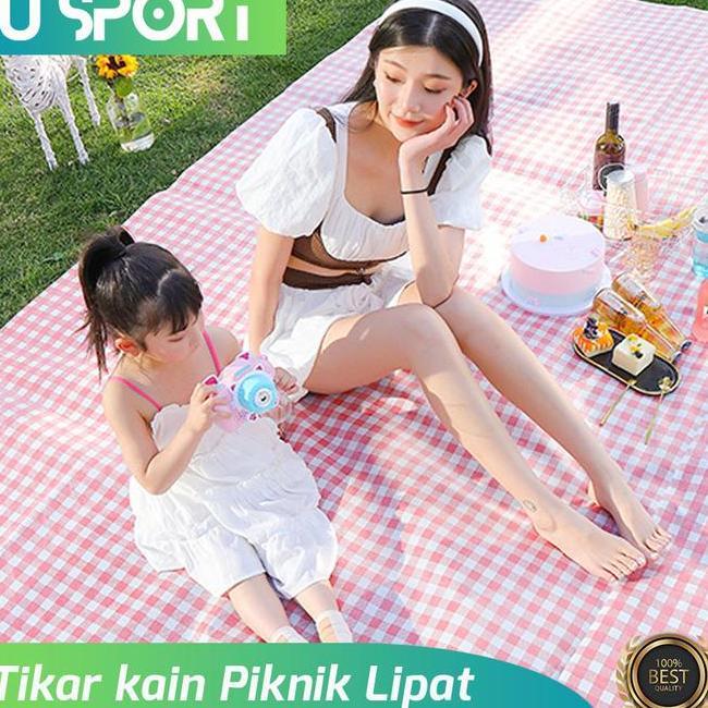 Tikar Piknik Tebal Outdoor Tebal Alas Pantai Anti Air Tikar Lipat