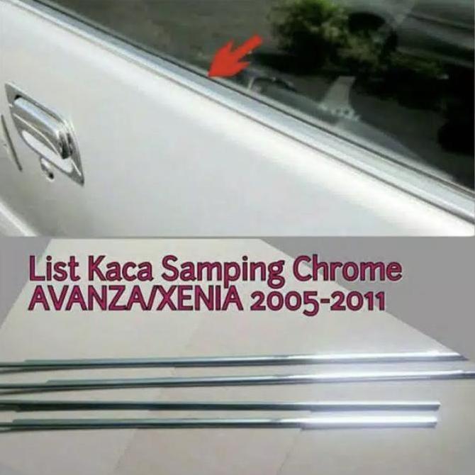 kakangpanji- Lis list kaca samping avanza xenia 2005-2011 chrome Diskon