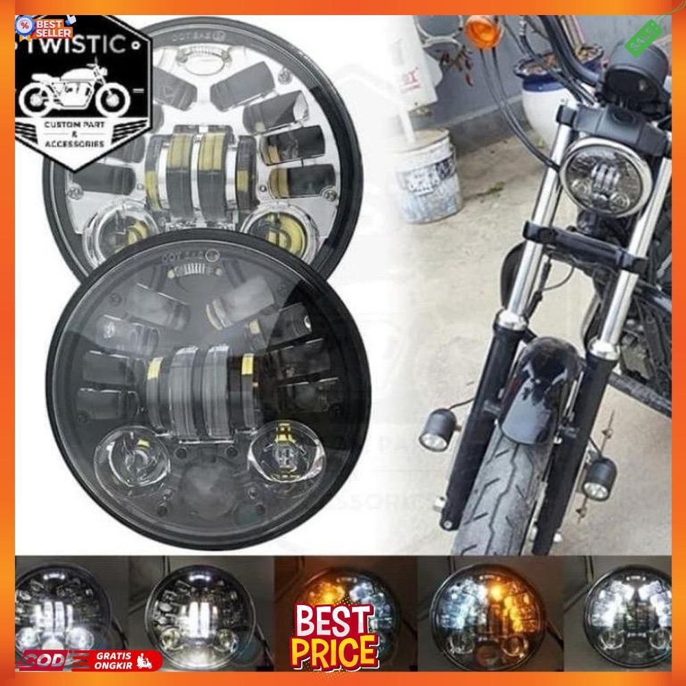 Lampu Daymaker 5,7Inch 7Inch 16Led 19Led Reflektor Headlamp Lampu Depan Cb Japstyle Megapro [S5]