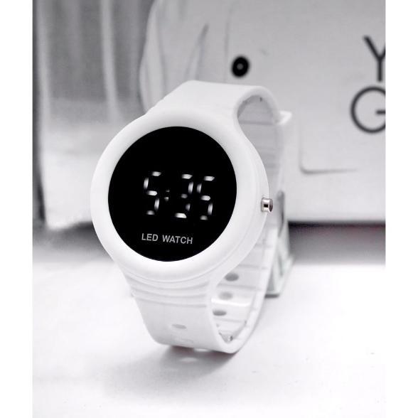 garansi wbs jam tangan led digital pria wanita rubber electronic fashion couple anak remaja premium 