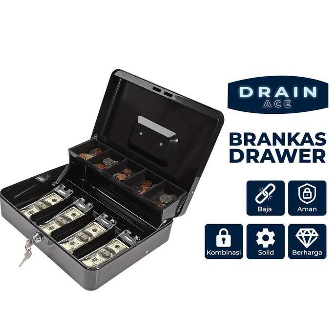 Kotak Uang Drawer Kasir Portable Coin Ukuran Besar Toko Minimarket Retail
