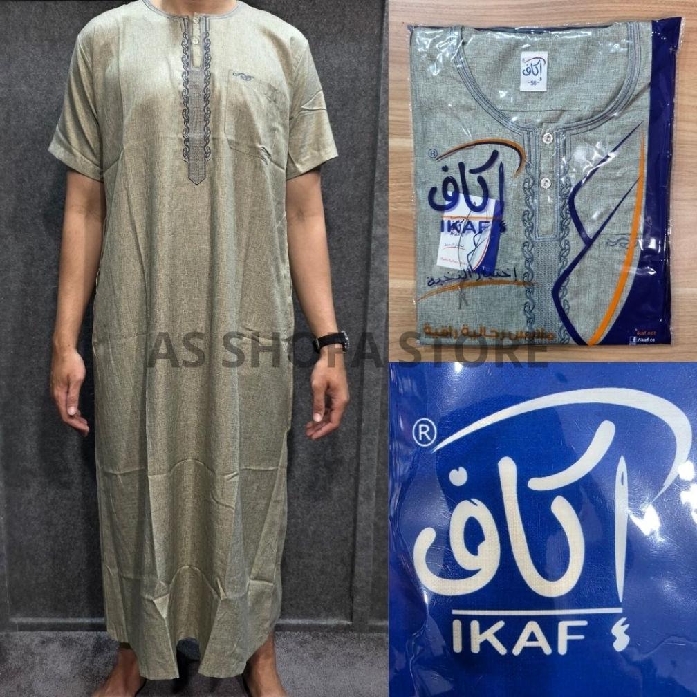 HOT DEALS Jubah Ikaf Gamis Ikaf Pria Saudi Dewasa Katun Lengan Pendek Original