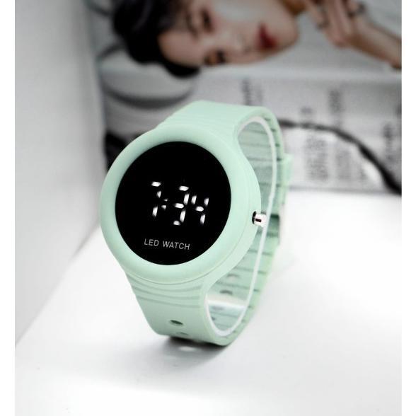 terlaris wbs jam tangan led digital pria wanita rubber electronic fashion couple anak remaja premium
