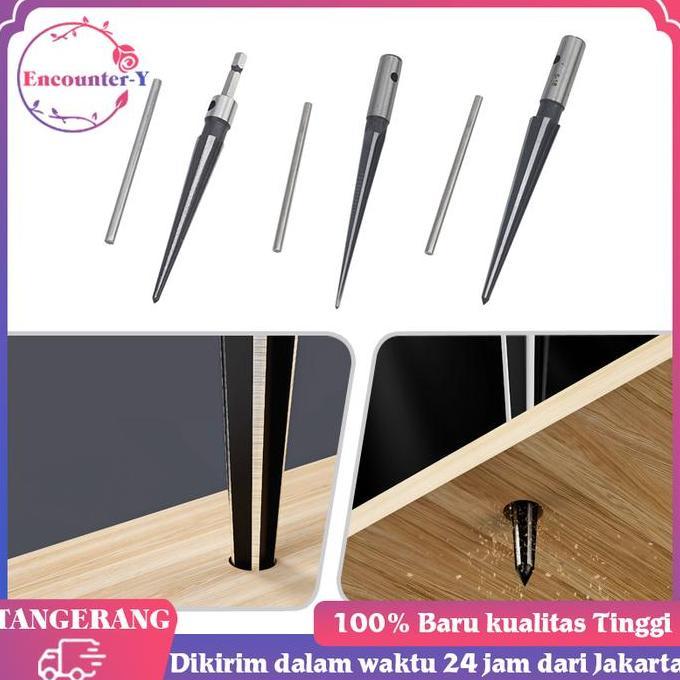 IDSTORE Hexagonal Taper Reamer Genggam Bor Listrik Pembuka Lubang Reamer Pertukangan Kayu Hand Reame