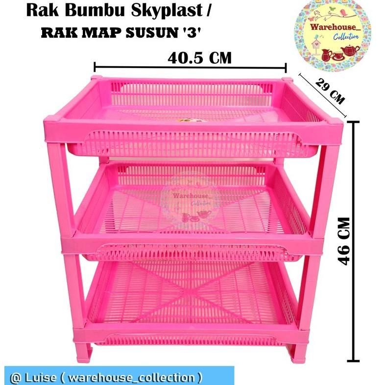 RAK SERBAGUNA /Rak Bumbu/RAK MAP Susun 3 Plastik SKYPLAST