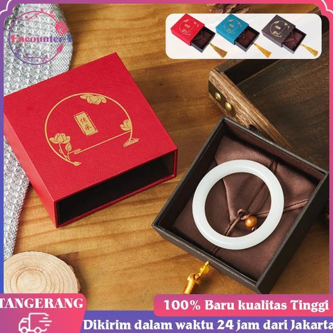 QINGACHO Kotak Box Gelang Retro Kotak Gelang Emas Box Gelang Perhiasan Premium Wadah Gelang