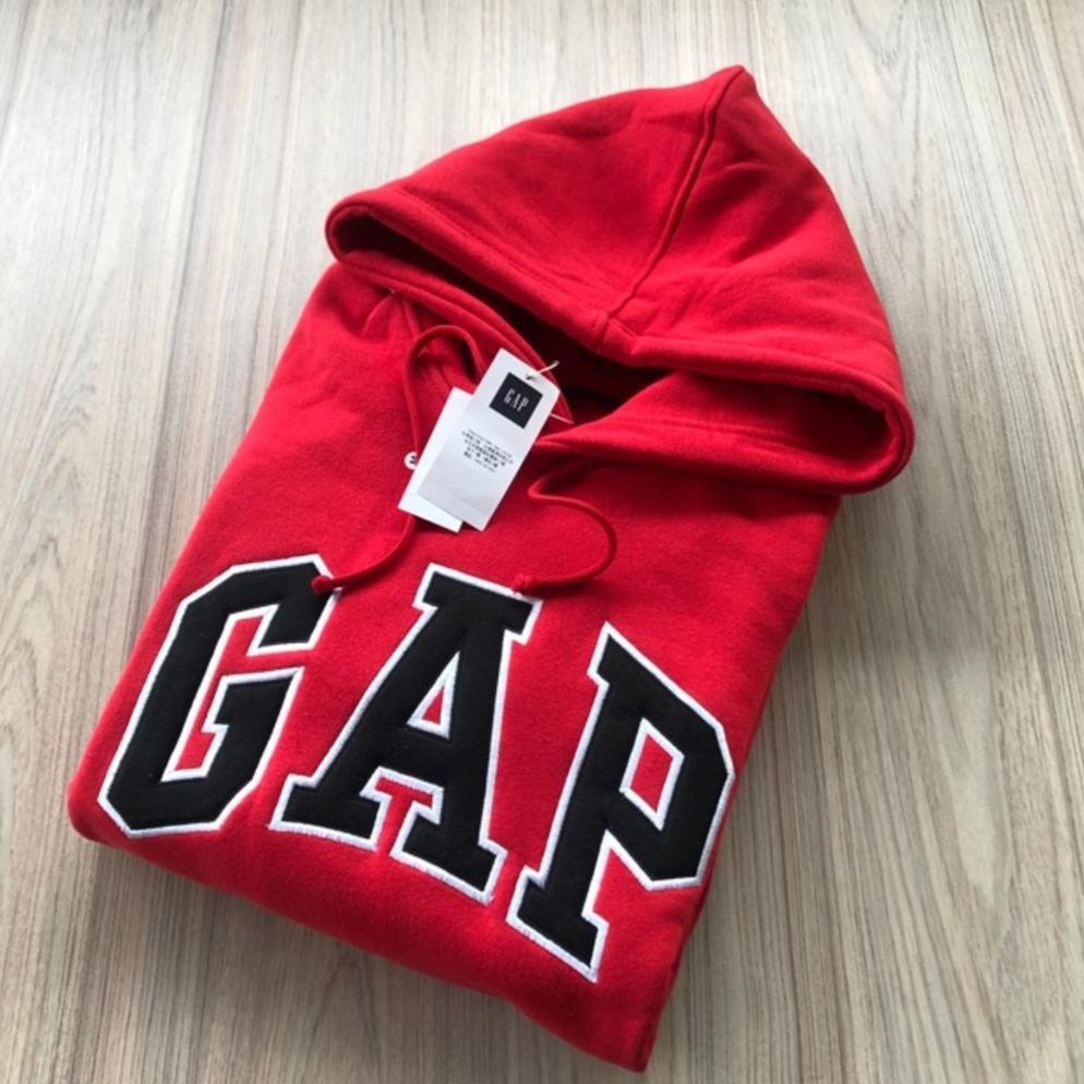 Original Jaket Gap - Hoodie Gap Hitam Teks Logo Full Bordir Pria Wanita Dewasa Tebal Premium