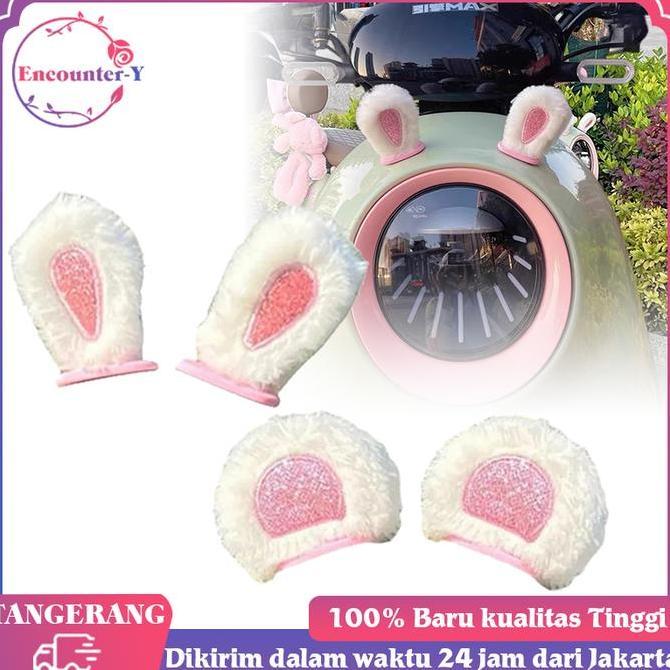 QINGACHO 1pair Aksesoris Sepeda Listrik Telinga Hiasan Telinga Sepeda Listrik Aksesoris Kuping Seped