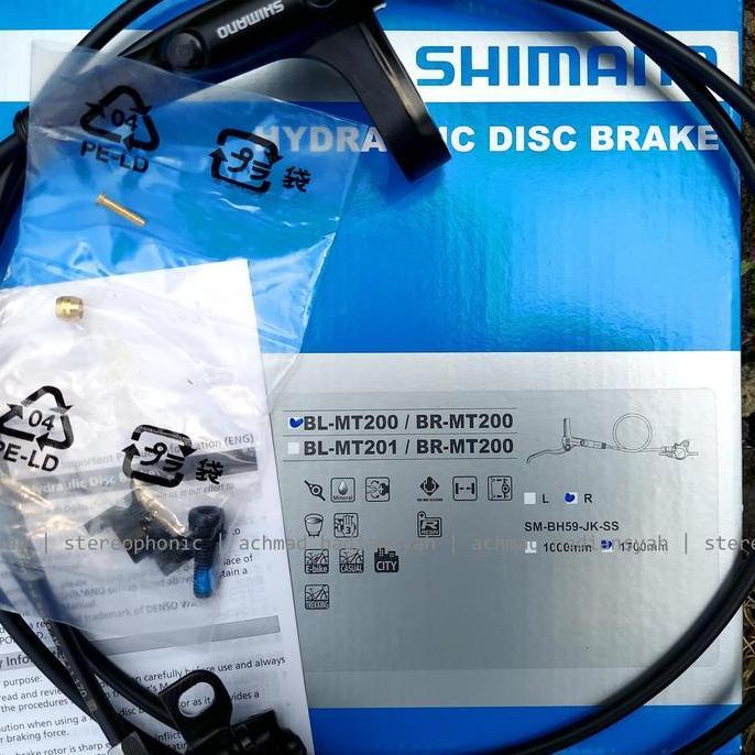 BNIB sepasang KANAN KIRI.. Brakeset SHIMANO MT200 Brakeset Hidrolik Rem Hidrolik MT200 SHIMANO Brake