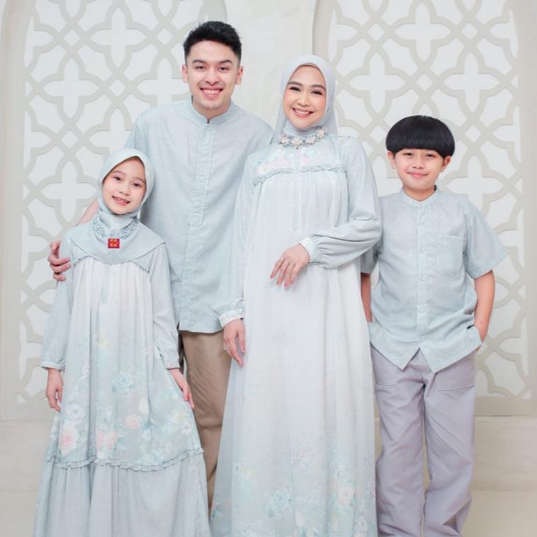 premium keke busana - almira sage sarimbit couple keluarga lebaran 2026 ria ricis & atap gamis koko