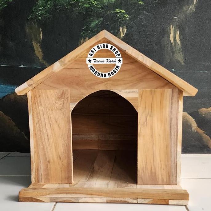 Rumah kucing anjing kelinci marmut kayu jati hutan