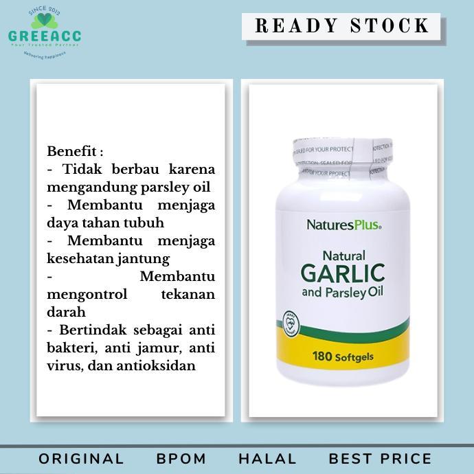 Nature'S Plus Natural Garlic And Parsley Oil 180 Softgels Natures