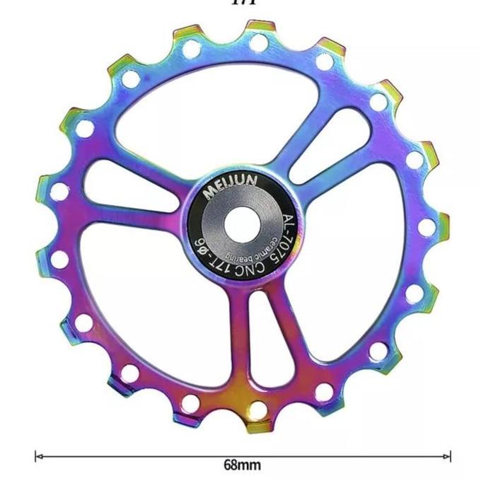 Meijun Pulley RD 17T Ceramic Bearing Wheel Guide OSPW 17T Colorfull