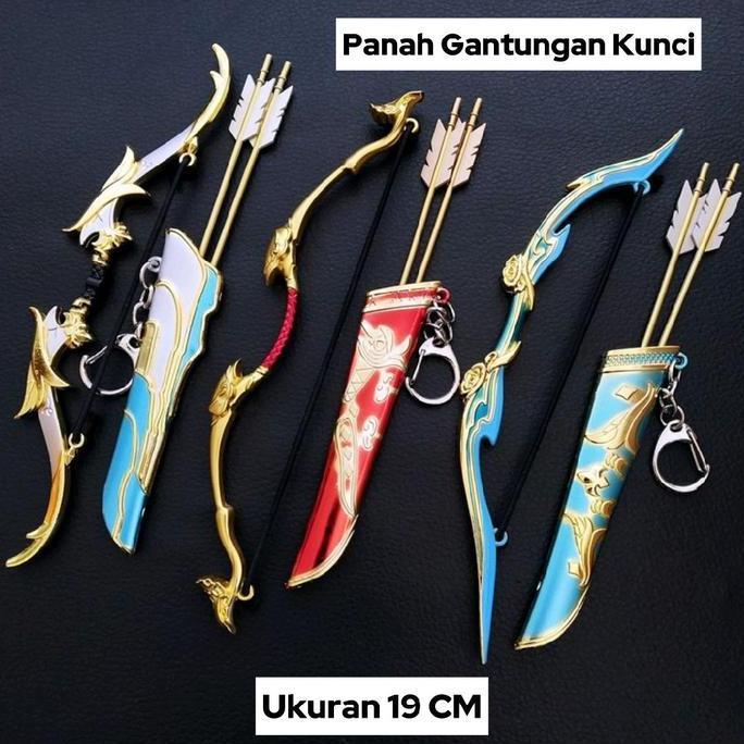 Keychain Busur Panah Senjata Genshin Impact 19 CM | Gantungan Kunci | Pajangan Senjata Anime