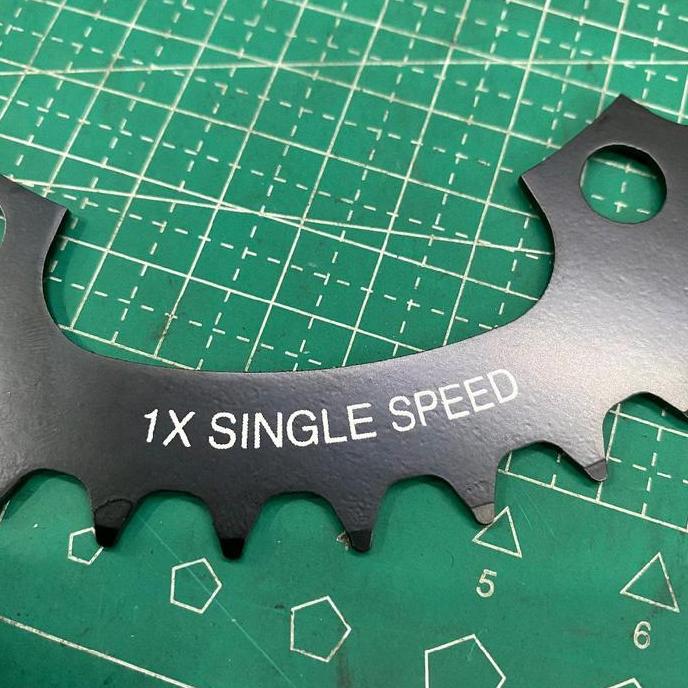 Chainring Single Speed 44T 46T 48T Exodus BCD 130 Fixie Chain Ring Hitam Sepeda MTB Folding Fixie 44