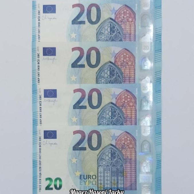 Koleksi Euro Eropa Pecahan 20 Euro Original