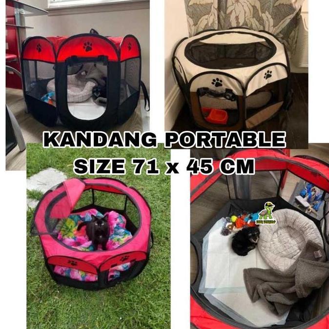 KANDANG PORTABLE LIPAT ANJING KUCING MONYET IGUANNA GUNEA PIG KELINCI