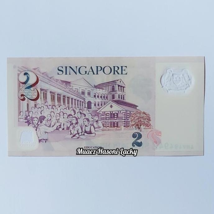 Koleksi Singapura Pecahan 2 Dolar Polymer