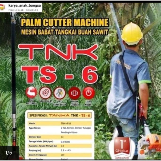 Mesin Egrek Dodos Sawit Tanika Ts 6 Babat Cantas Panen Palm Harvester