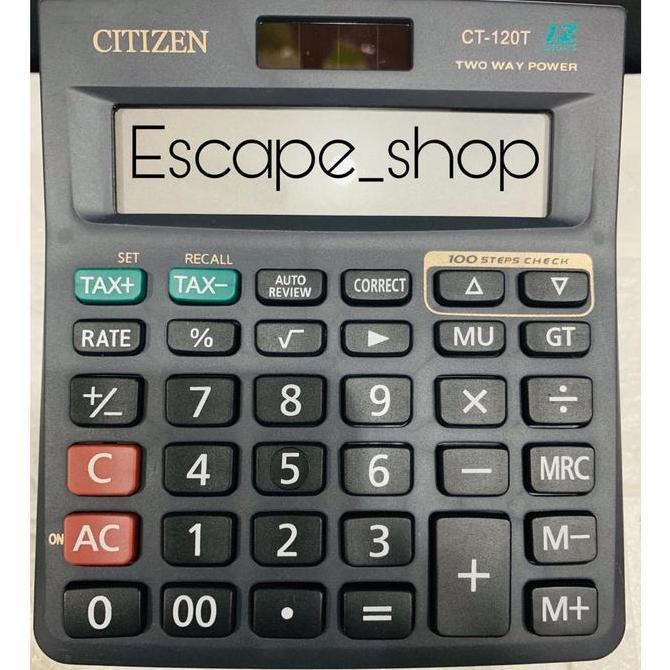 Kalkulator Citizen type CT 120 T - Calculator Citizen 12 Digit CT-120T