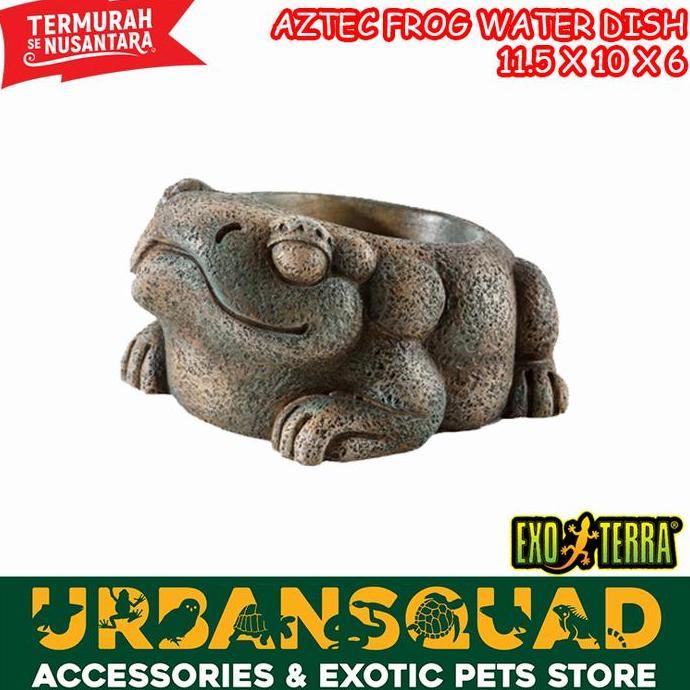 Exoterra Aztec Frog Water Dish Wadah Tempat Air Minum Reptil Feeding Kadal