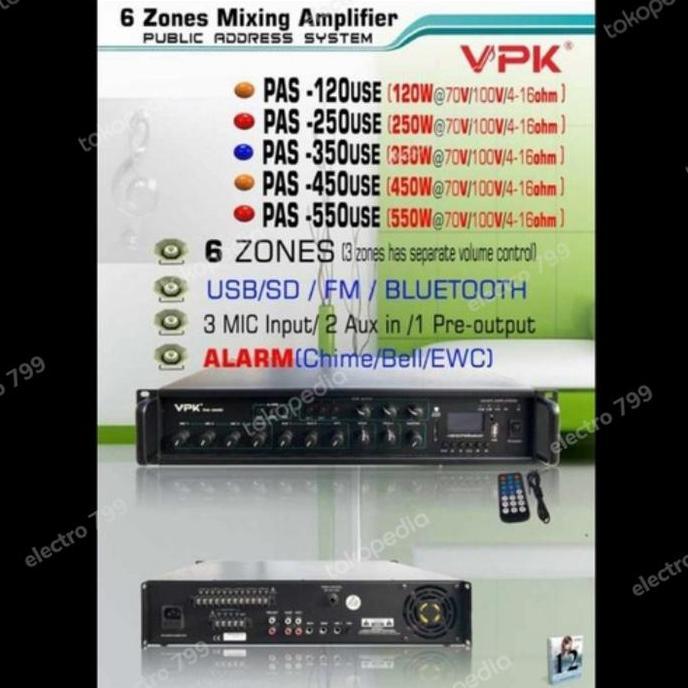 Amplifier vpk pas 350 USE 350Watt Original