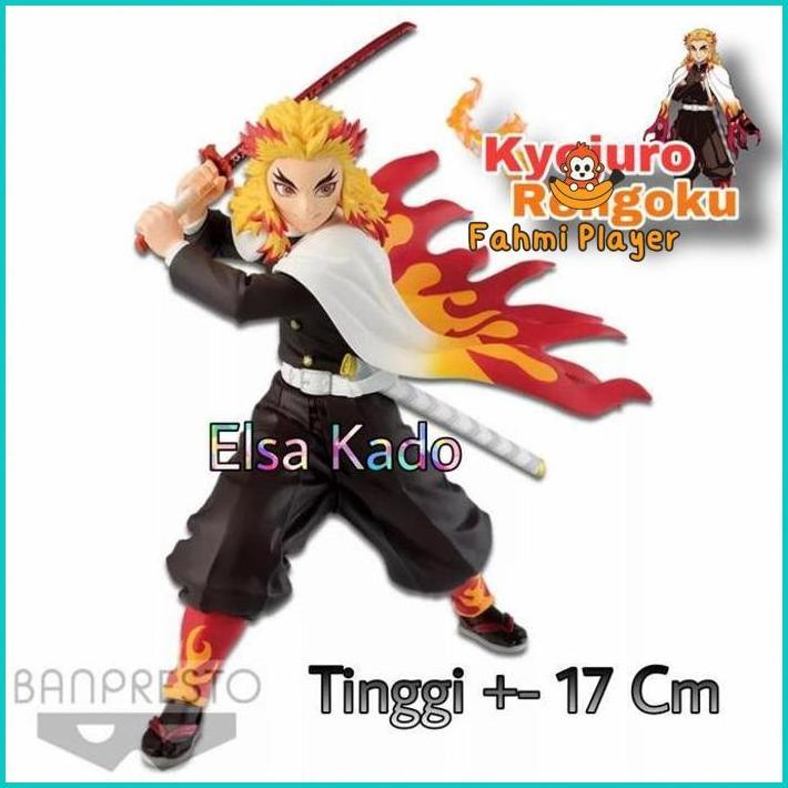 Figure Kyojuro Rengoku Kimetsu No Yaiba Demon Slayer Pajangan Statue