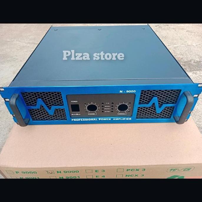 Bok power amplifier tipe N9000 2 chanel ukuran 3U warna biru komplit aksesoris Box power amplifier N