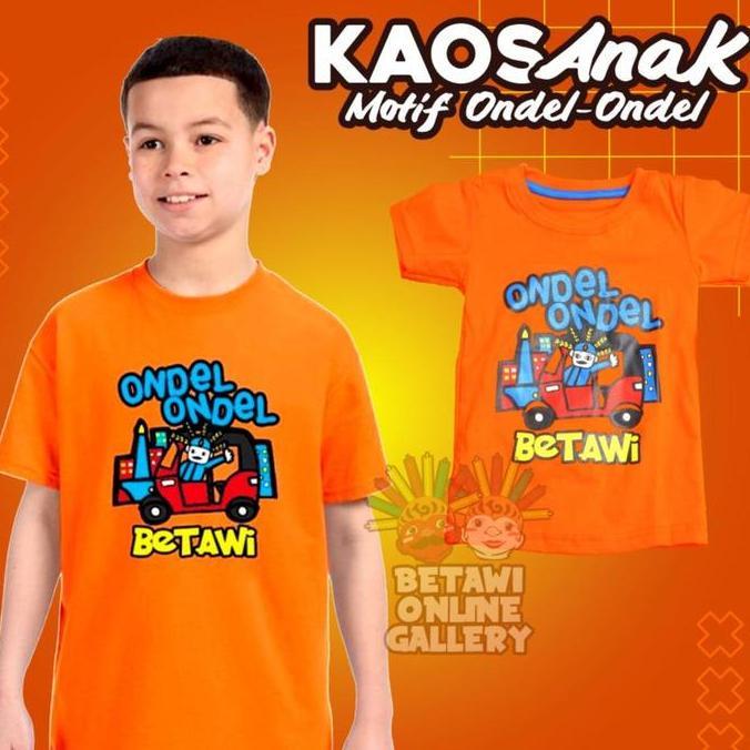 DS263 >> Ondel ondel T-Shirts / Kaos motif Ondel Ondel / Kaos anak gambar ondel ondel Fashion